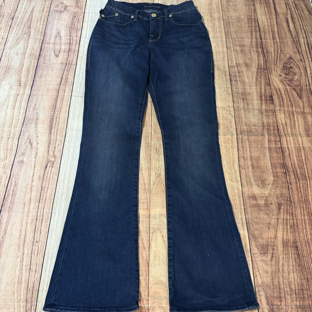 Rock & Republic Denim RX Kendra Bootcut Jeans Womens Size 26 Waist Curvy Shaping